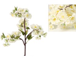 Prunus kunstbloemen kunsttak - wit - 80 cm