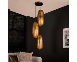 PS-Collection Cosmic Getrapte 3L Hanglamp - 45x180cm - Brons - Metaal - hanglampen eetkamer, hanglamp zwart, hanglampen woonkamer, hanglamp slaapkamer, hanglamp kinderkamer, hanglamp rotan, hanglamp hout, hanglamp industrieel