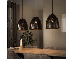 PS-Collection Hanglamp Kosmos 3-Lichts - Metaal Urban Bruin - hanglampen eetkamer, hanglamp zwart, hanglampen woonkamer, hanglamp slaapkamer, hanglamp kinderkamer, hanglamp rotan, hanglamp hout, hanglamp industrieel