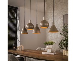 PS-Collection Hanglamp Metallo - Beige Metaal - 5-lichts - hanglampen eetkamer, hanglamp zwart, hanglampen woonkamer, hanglamp slaapkamer, hanglamp rotan, hanglamp hout, hanglamp industrieel, hanglamp glas, hang lamp
