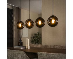 PS-Collection Hanglamp Stellar - Sienna Bruin - Glas / Metaal - hanglampen eetkamer, hanglamp zwart, hanglampen woonkamer, hanglamp slaapkamer, hanglamp kinderkamer, hanglamp rotan, hanglamp hout, hanglamp industrieel