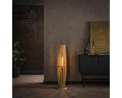 PS-Collection Orbit 1L Vloerlamp - 22x22x105cm - Naturel - Mangohout - vloerlampen woonkamer, vloerlamp zwart, vloerlamp industrieel, vloer lamp, vloerlampen landelijk, staande lampen woonkamer, staande lampen, staande lamp industrieel