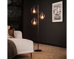 PS-Collection Ring 3L Vloerlamp - 50x22x155cm - Charcoal - Metaal - vloerlampen woonkamer, vloerlamp zwart, vloerlamp industrieel, vloer lamp, vloerlampen landelijk, staande lampen woonkamer, staande lampen, staande lamp industrieel