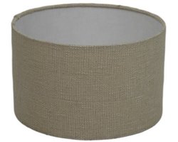 PS-Collection Ronde Lampenkap - Wit - Jute/Wol - Ø32x20 cm - lampenkap voor staande lamp, lampenkappen hanglampen, lampenkappen voor tafellampen, lampenkappen, lampenkap, lampenkap velours, lampenkap voor tafellamp, lampenkappen landelijk