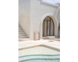 PS-Collection Rustiek Handdoekrek - Naturel - Gerecycled Teakhout - 70x22x90cm - handdoekladder, decoratie ladder, wandrek ladder, decoratie trap, decoratierek, ladderrek, houten ladder, handdoekrek badkamer, ladder handdoekenrek