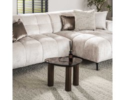 PS-Collection Salontafel Eclipse S - Koper Antiek - Glas/Aluminium - 51x37x35 cm - salontafels, salontafels rond, salontafels industrieel, salontafel rond hout metaal, salontafel rond zwart, salontafel vierkant, salontafel hout