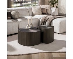 PS-Collection Salontafel Set van 2 Brons Organisch - Maya Ray - salontafels rond, salontafels, salontafel zwart, salon tafel, salontafel rond, salontafel industrieel, salontafel vierkant, salontafel marmer
