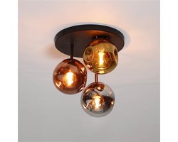 PS-Collection Stellar 3L Plafondlamp - 30x30x33 cm - Artic Zwart - Metaal - plafondlampen, plafonniere, plafondlamp zwart, plafond lamp, plafondlamp led, plafondlamp industrieel