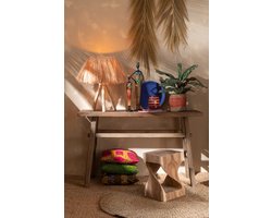 PS-Collection Tafellamp Bahamas - 30x30x51 cm - Naturel - Hout/Gras - tafellamp slaapkamer, tafellamp industrieel, tafellampen woonkamer, tafellamp zwart, tafel lamp, tafellamp slaapkamer industrieel, tafellampje