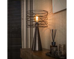 PS-Collection Tafellamp Urban Bruin Metaal - Curl 1-Lichts - tafellamp slaapkamer, tafellamp industrieel, tafellampen woonkamer, tafellamp zwart, tafel lamp, tafellamp slaapkamer industrieel, tafellampje