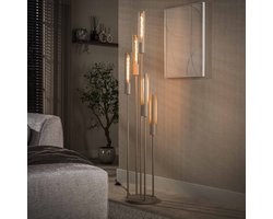 PS-Collection Vloerlamp Tube Getrapt 5-lichts - Beige - Metaal - vloerlampen woonkamer, vloerlamp zwart, vloerlamp industrieel, vloer lamp, vloerlampen landelijk, staande lampen woonkamer, staande lampen, staande lamp industrieel