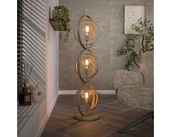 PS-Collection Vloerlamp Turn Around - Metaal Beige 3-lichts - vloerlampen woonkamer, vloerlamp zwart, vloerlamp industrieel, vloer lamp, vloerlampen landelijk, staande lampen woonkamer, staande lampen, staande lamp industrieel