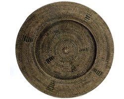 PS-Collection Wanddecoratie XL Jasmine - Rotan - Bruin - Ø80 cm - wanddecoratie woonkamer, wanddecoratie industrieel, wanddecoratie zeegras, wanddecoratie metaal, wand decoratie, wanddecoratie slaapkamer, wanddecoratie hout
