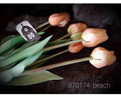 PSO Classic Tulip Bundle Tulp Duchesse x7 peach 47 cm kunstbloemen