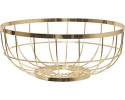 Pt, Fruitschaal Open Grid - ø 28 cm - Goud