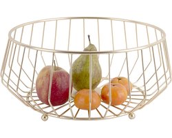 Pt, (Present Time) Linea - Fruitmand - IJzer - Ø30 x 14,5 cm - Goud