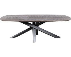 PTMD Alore brown black diningtable oval 200 cm