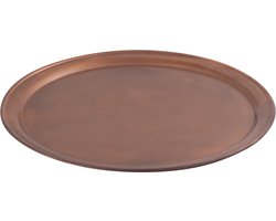 PTMD Aspyn Schaal - 60x60x2 cm - Ijzer - Koper