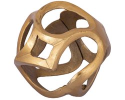 PTMD Axelle Decoratief Object - 15 x 15 x 15 cm - Aluminium - Goud