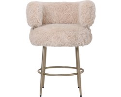 PTMD - Barkruk Hair - Beige - 67x64x94cm