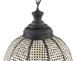 PTMD Bayu Hanglamp - 37 x 37 x 60 cm - Ijzer - Zwart