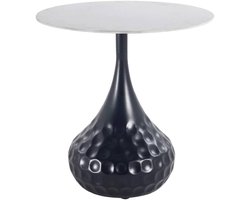 PTMD Bijzettafel Anna - 44x44x50 cm - Metaal - Wit