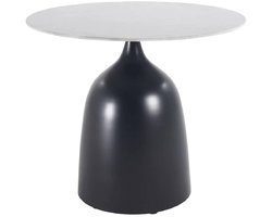 PTMD Bijzettafel Anna - 48x48x43 cm - Metaal - Wit