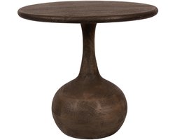 PTMD Bijzettafel Flos - 55x55x50 cm - Hout - Grijs
