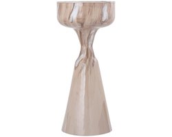 PTMD Bijzettafel Maran - 28x28x63 cm - Ijzer - Creme