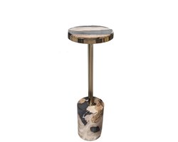 PTMD Bijzettafel Mody - 21x21x64 cm - Hout - Zwart