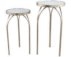 PTMD - Bijzettafel Rikka - Goud - 35x35x66cm