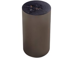 PTMD Bijzettafel Rillix - 30x30x55 cm - Hout - Zwart