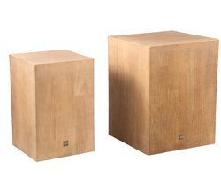 PTMD - Bloemenzuil Gustavo - Beige - 30x30x40cm - Set van 2