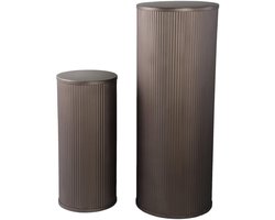 PTMD - Bloemenzuil Midda - Grijs - 38.5x38.5x100cm - Set van 2