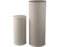 PTMD - Bloemenzuil Midda - Wit - 38.5x38.5x100cm - Set van 2