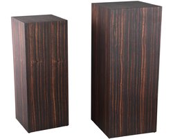 PTMD - Bloemenzuil Tiess - Bruin - 35x35x85cm - Set van 2