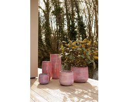 PTMD Bloempot Dairsai - 46x46x40 cm - Keramiek - Roze - Set van 3