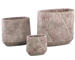 PTMD Bloempot Diesel - 40x20x36 cm - Cement - Grijs