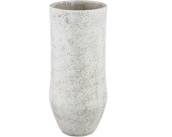 PTMD Bloempot Dorin - 20x20x45 cm - Cement - Wit