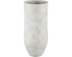PTMD Bloempot Dorin - 22x22x50 cm - Cement - Wit