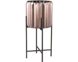 PTMD Bloempot Eleyza - 31x31x66 cm - Metaal - Koper