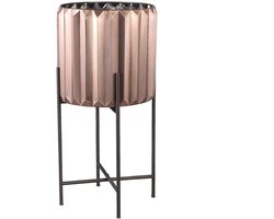 PTMD Bloempot Eleyza - 37x37x74 cm - Metaal - Koper