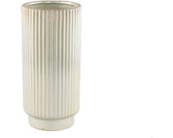 PTMD Bloempot Eviera - 14x14x30 cm - Keramiek - Parel