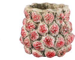 PTMD Bloempot Fruitsy - 25x25x23 cm - Terracotta - Rood
