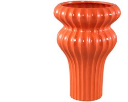 PTMD Bloempot Glenna - 25x25x36 cm - Keramiek - Oranje