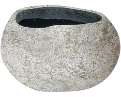 PTMD Bloempot Hiranya - 66x46x40 cm - Cement - Wit