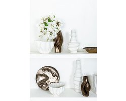PTMD Bloempot Ivel - 15x15x30 cm - Keramiek - Brons