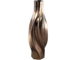 PTMD Bloempot Ivel - 16x16x47 cm - Keramiek - Brons