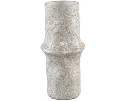 PTMD Bloempot Ivery - 14x14x30 cm - Keramiek - Wit