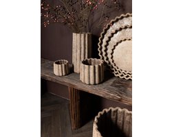 PTMD Bloempot Jaydean - 22x22x50 cm - Cement - Grijs